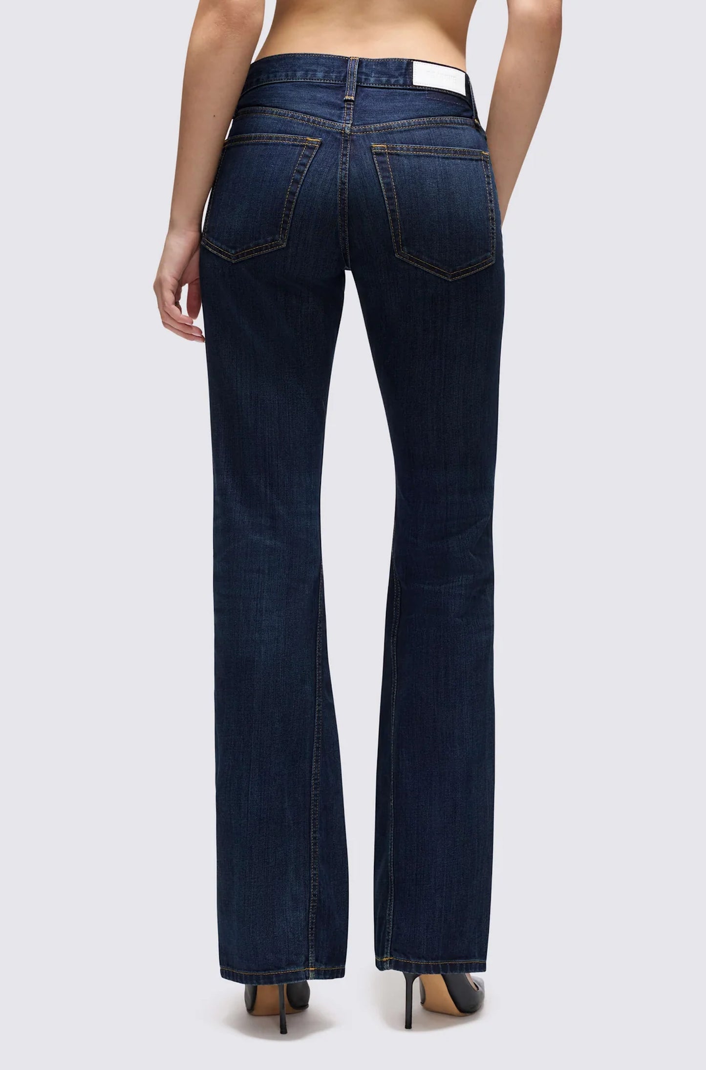Twisted Mid Rise Bootcut Jeans in Dark Lady Blue