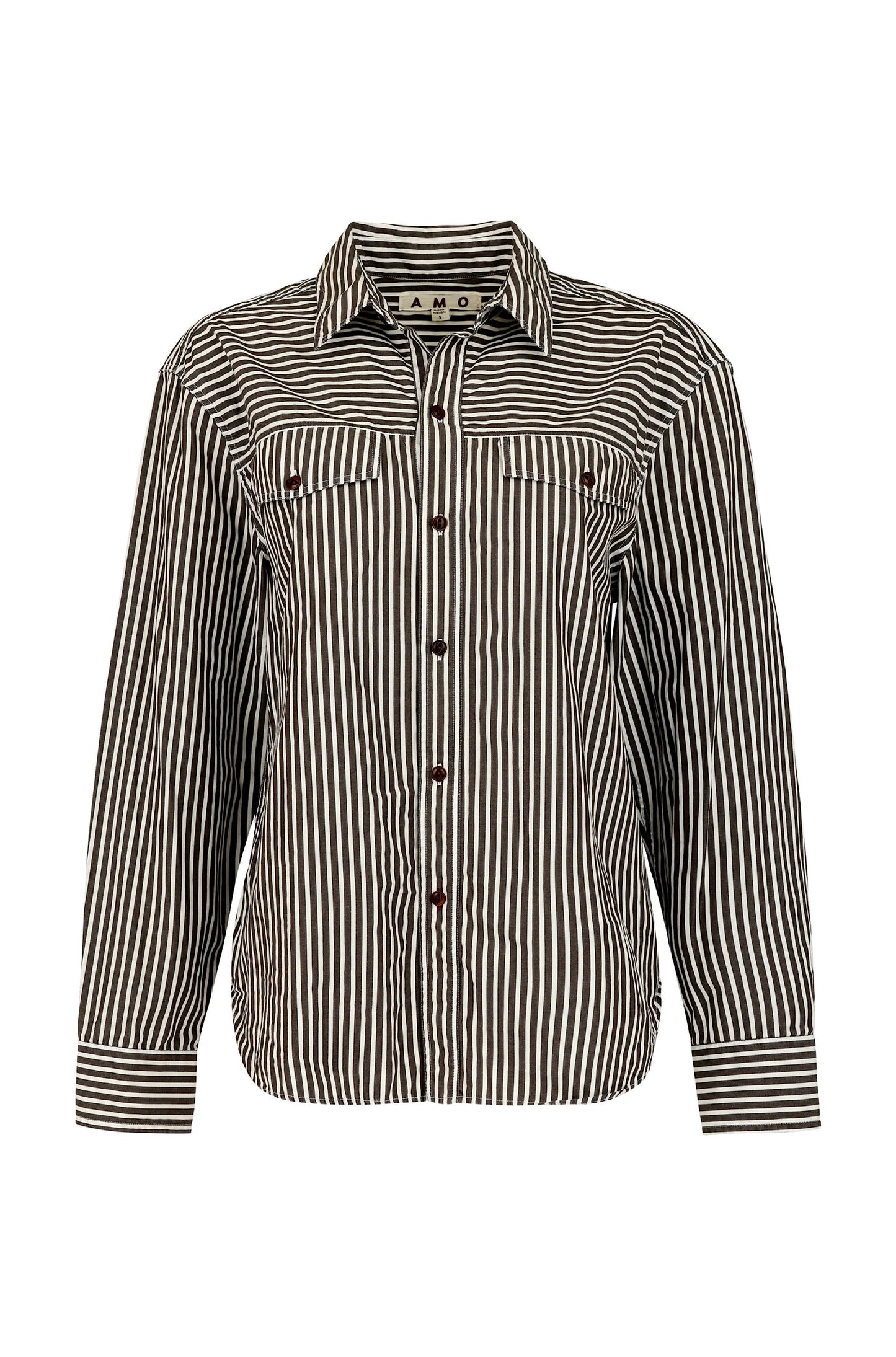 Lauren Shirt in Mocha / Eggshell