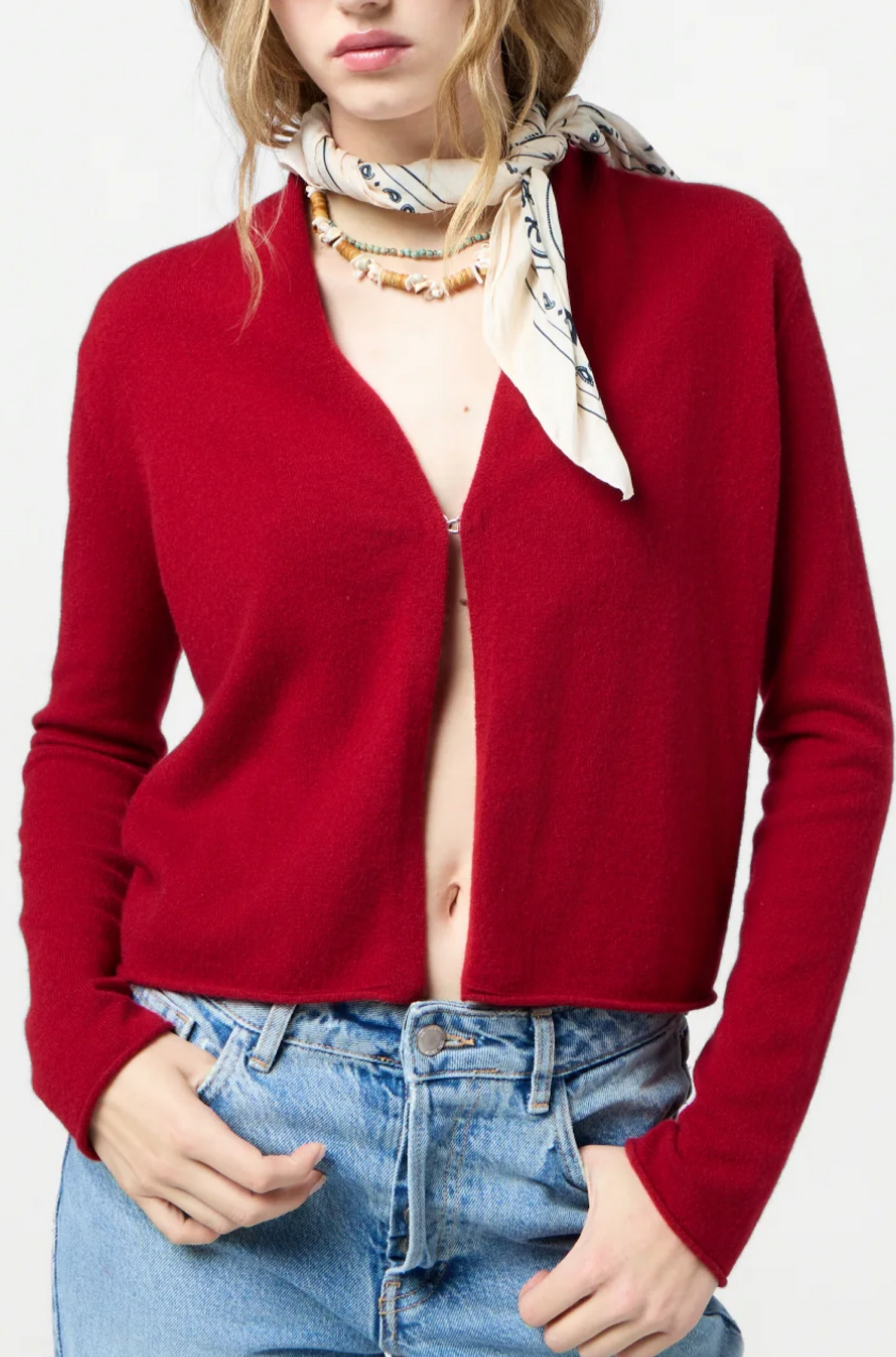 Stealth Cardigan Ruby Red