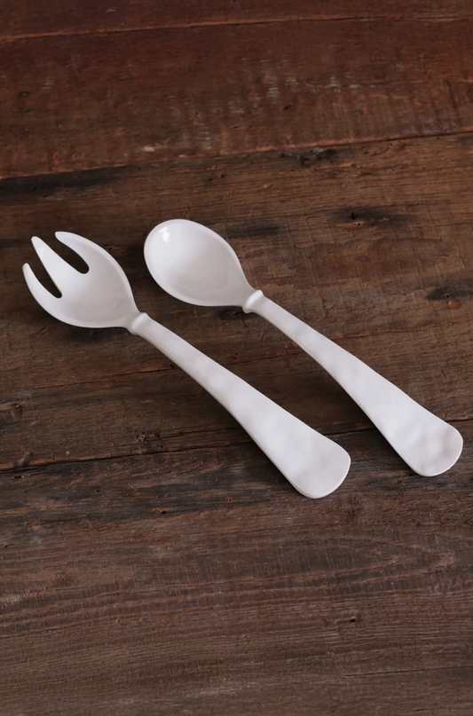 VIDA Havana Lg Salad Servers (White)