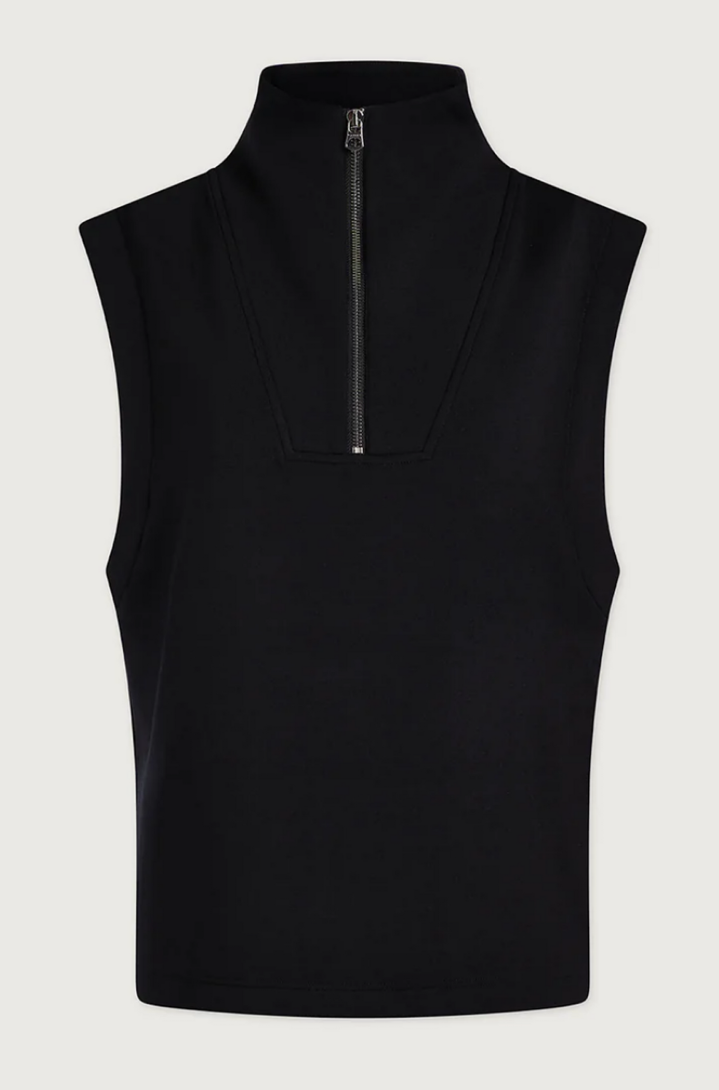 Magnolia Half Zip Tank in Black