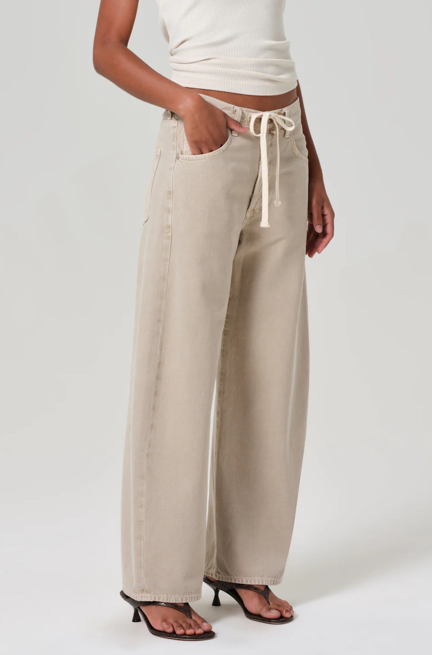 Brynn Drawstring Trouser In Burnished Quartz