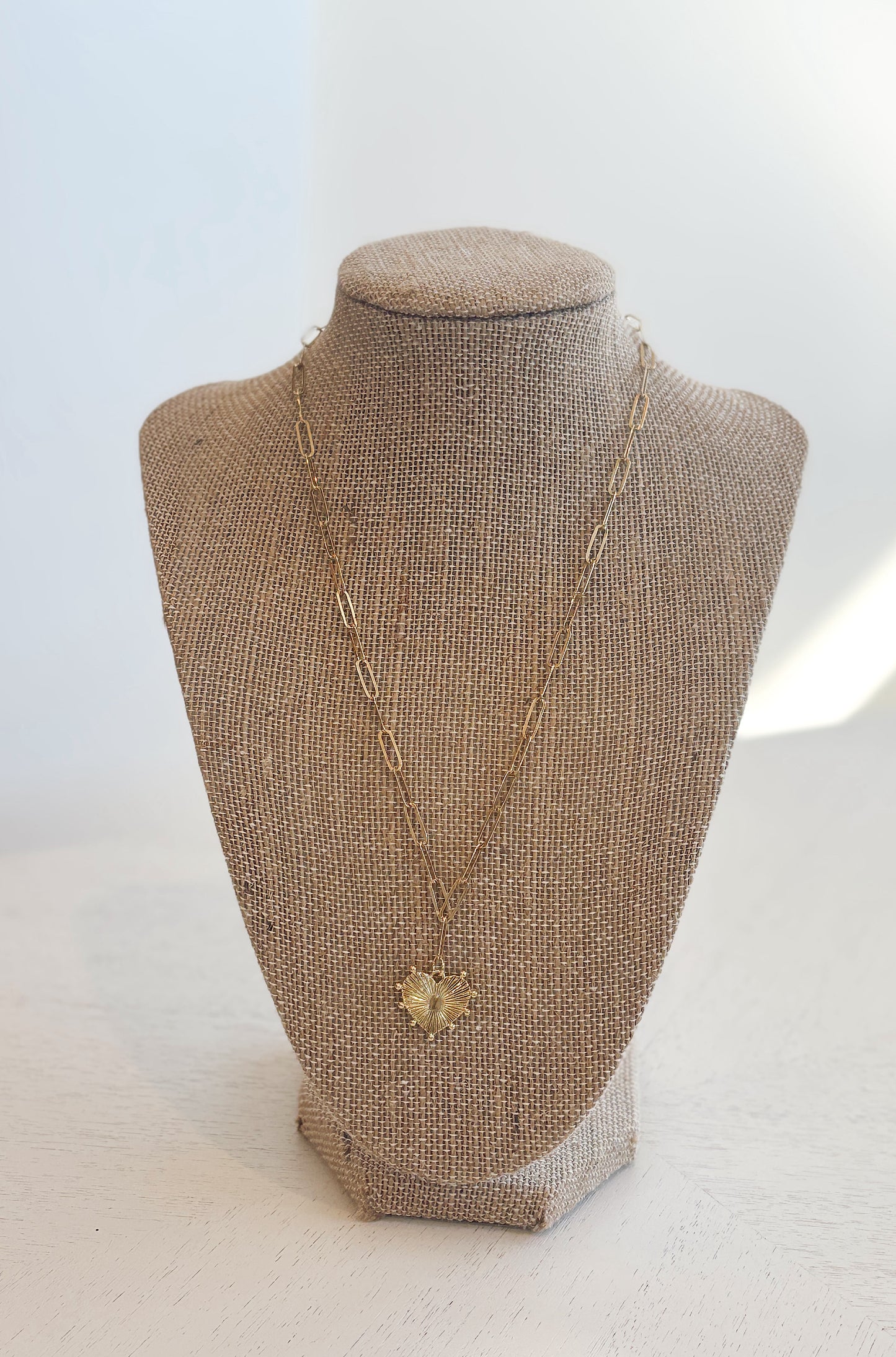 Gold Heart Pendent Necklace