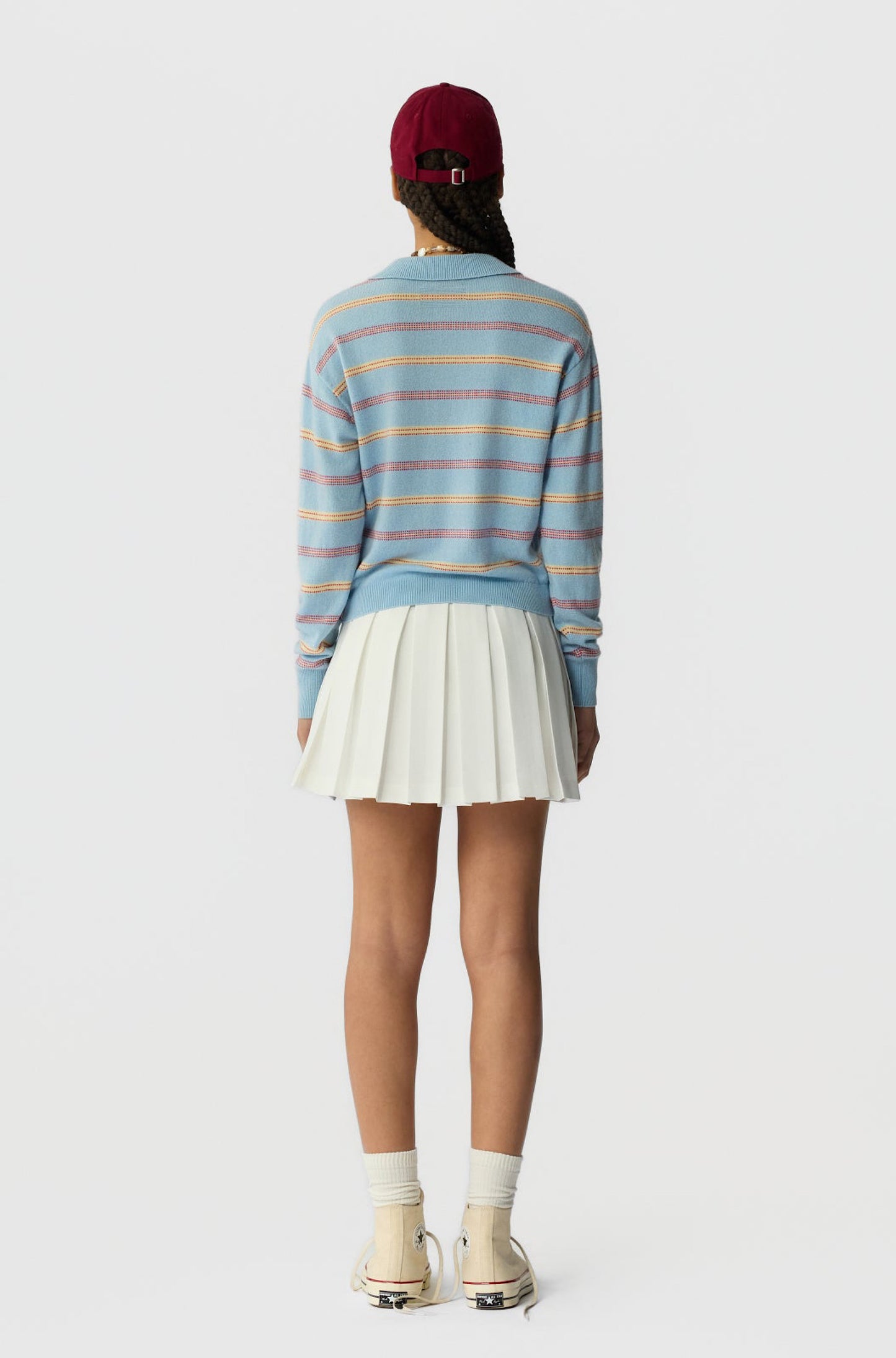 Collegiate Stripe Polo Clear Sky Combo