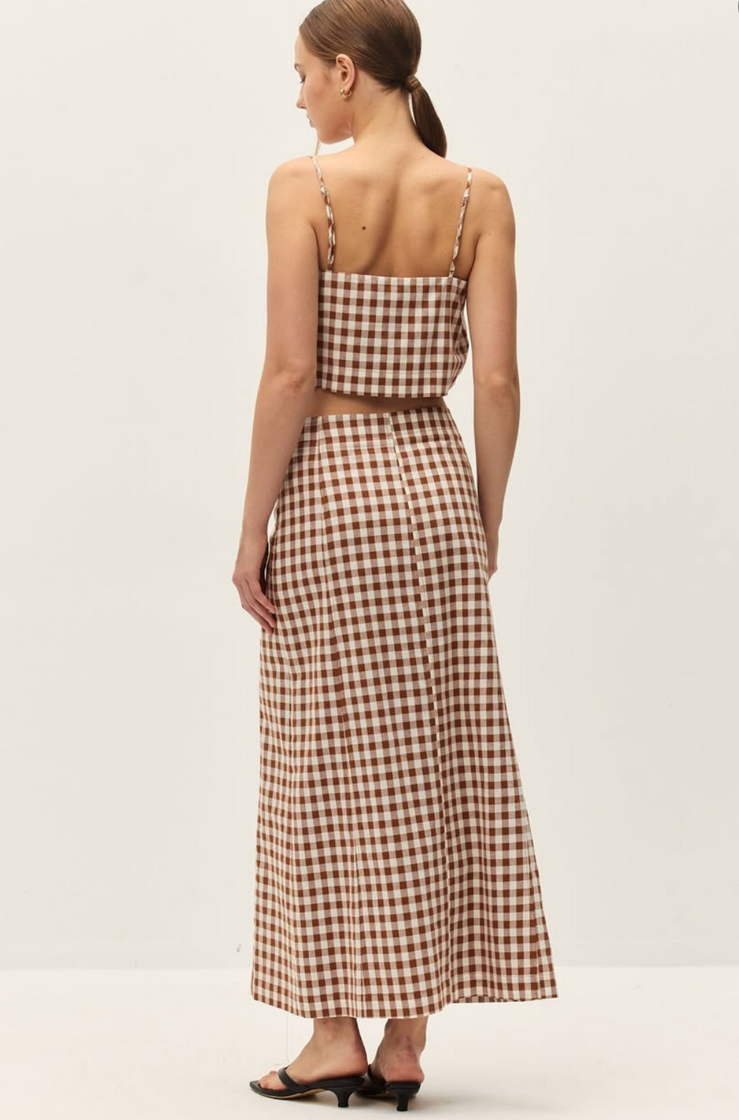 Bianca Top in Chestnut Gingham