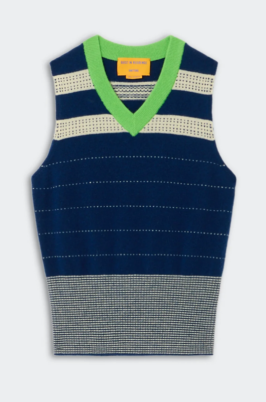 Collegiate Stripe Vest Navy Combo