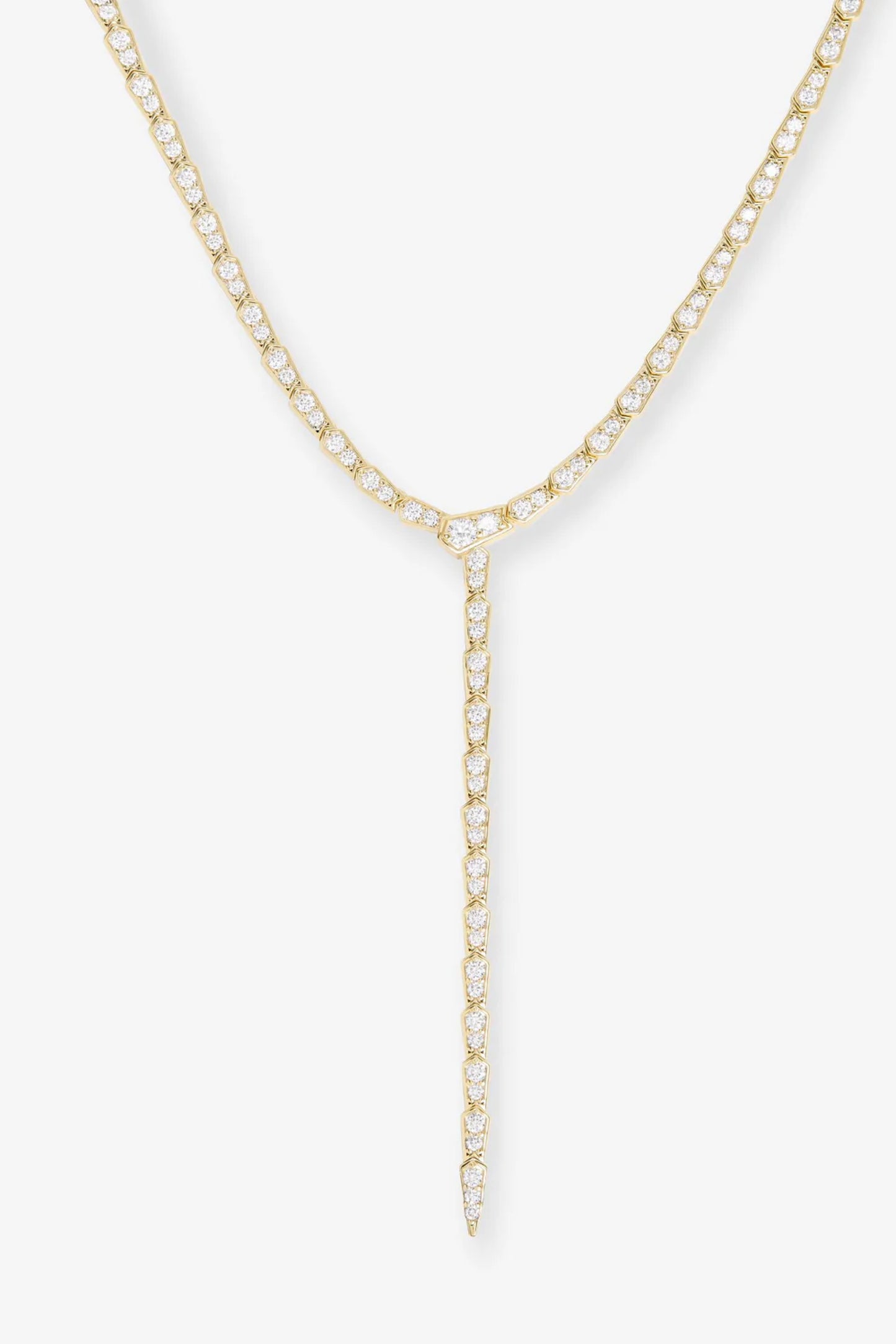Serpent Lariat Necklace 18"
