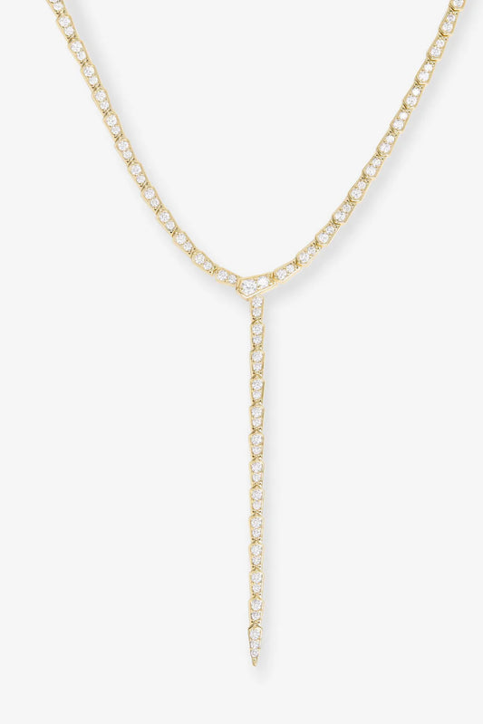 Serpent Lariat Necklace 18"