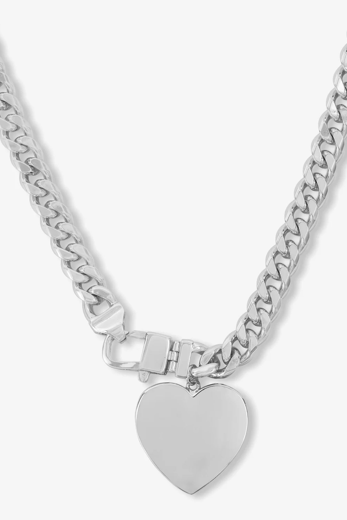 Julian XL Heart Cuban Chain Necklace 18"