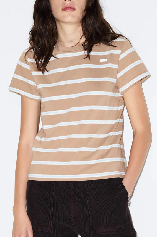 Classic Tee in Khaki Stripe