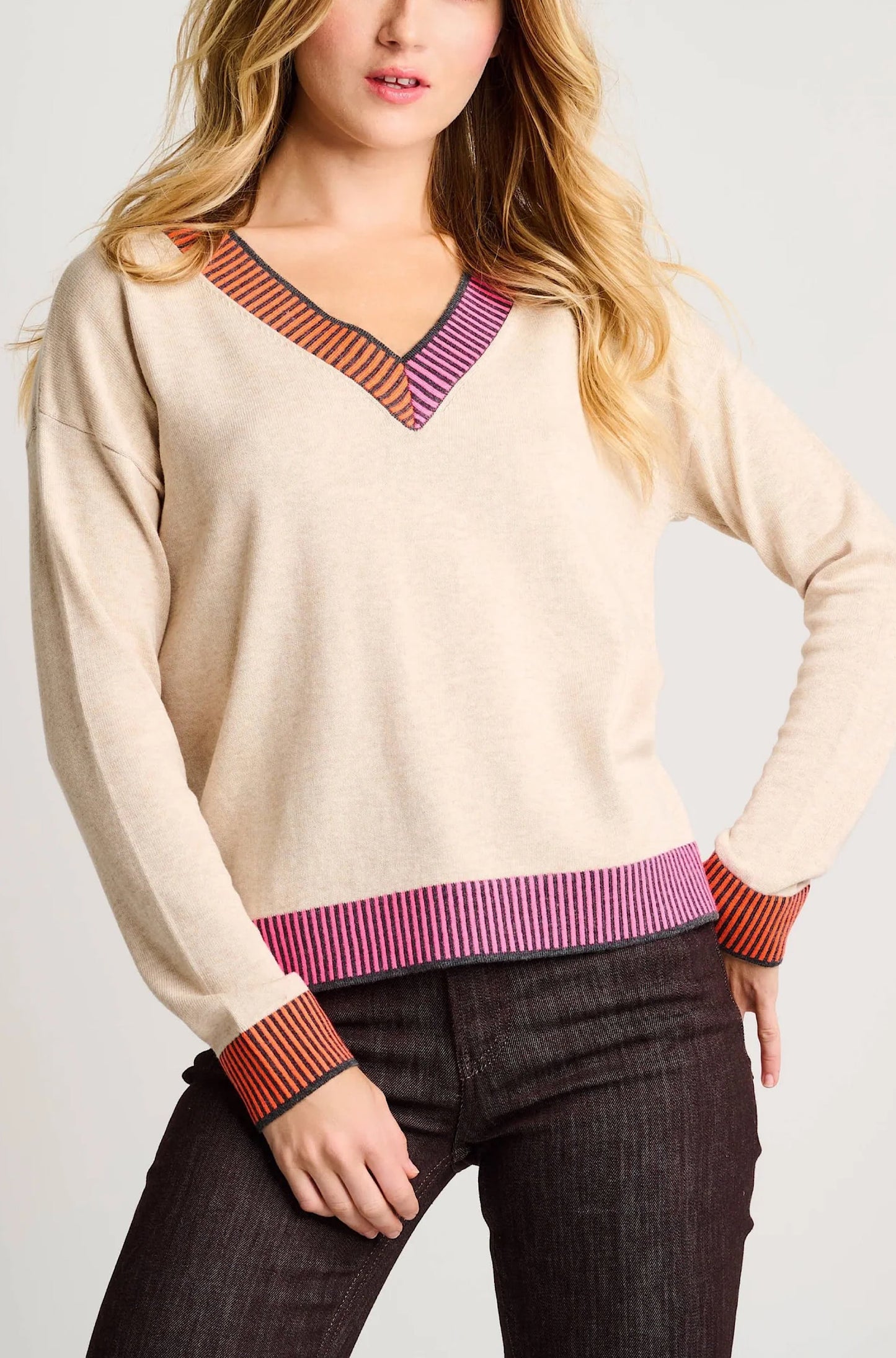 Ribbed & Ready Sweater in Almond