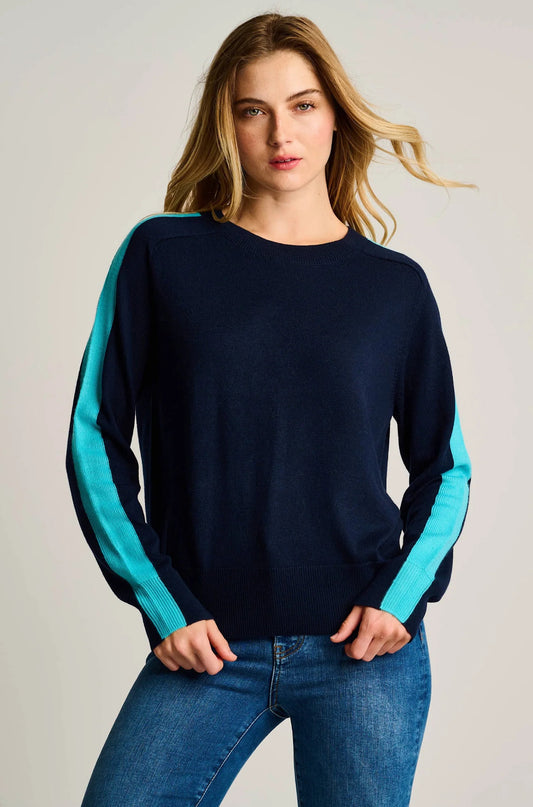 Stripefull Sweater in Midnight
