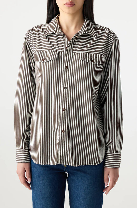Lauren Shirt in Mocha / Eggshell