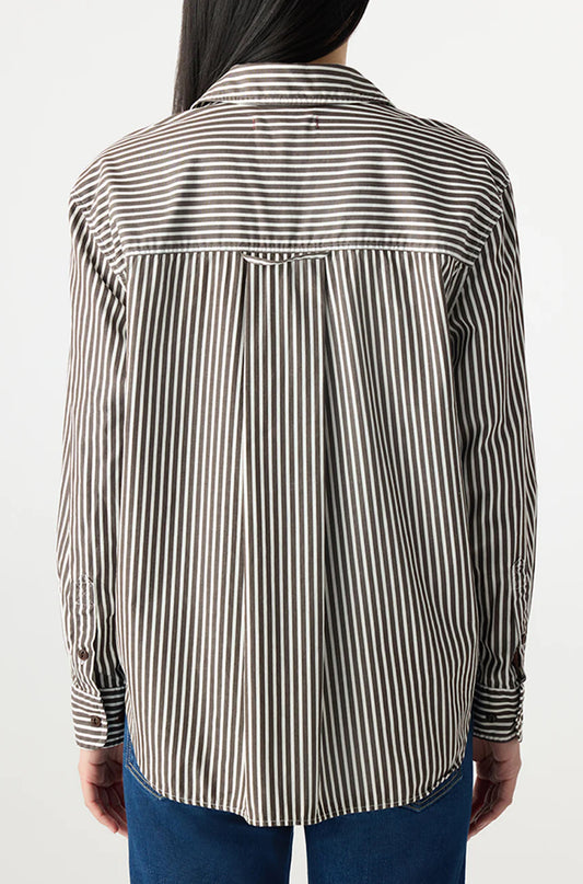 Lauren Shirt in Mocha / Eggshell