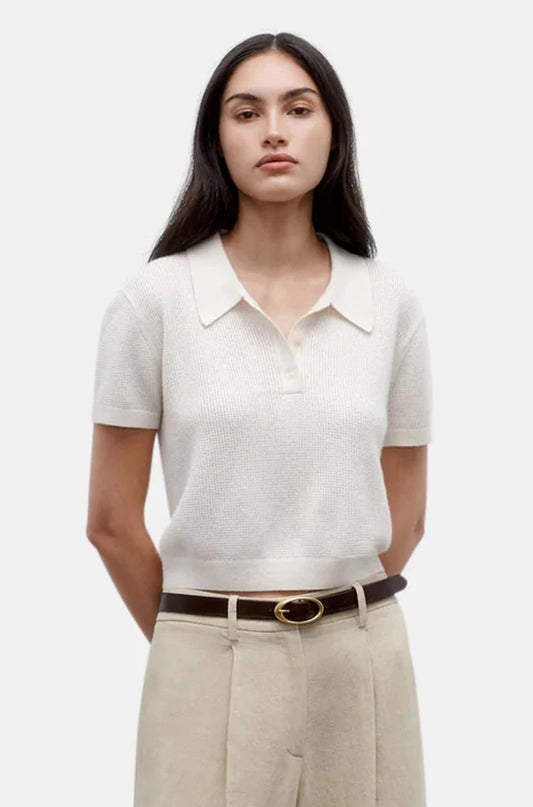 Thermal Polo in Cashmere Ivory