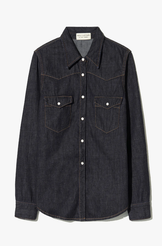 Travis Shirt in Indigo Rinse