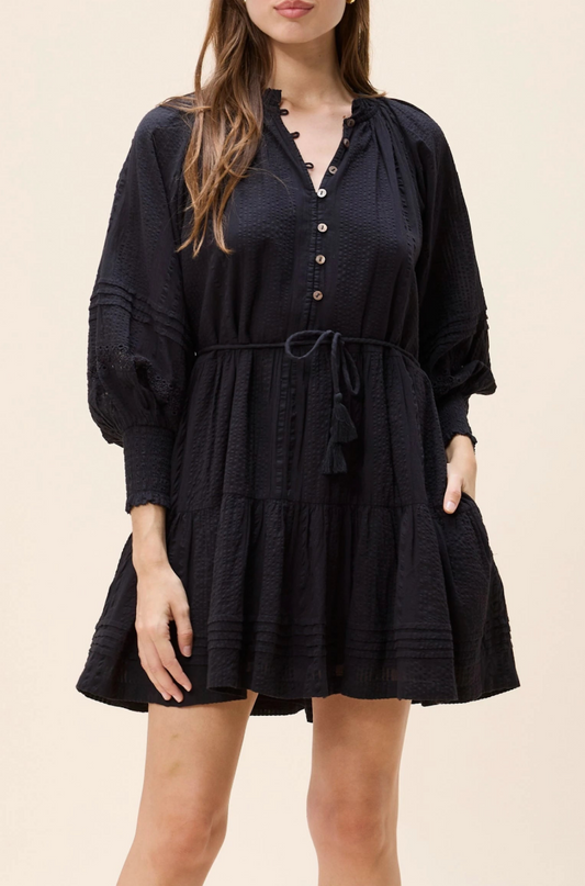 Meadow Mini Dress in Black