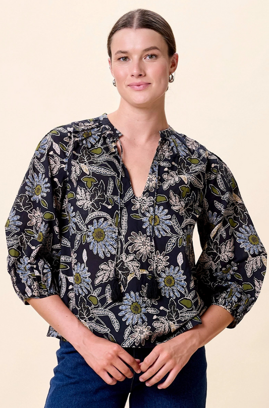 Belle Blouse in Dark Magnolia