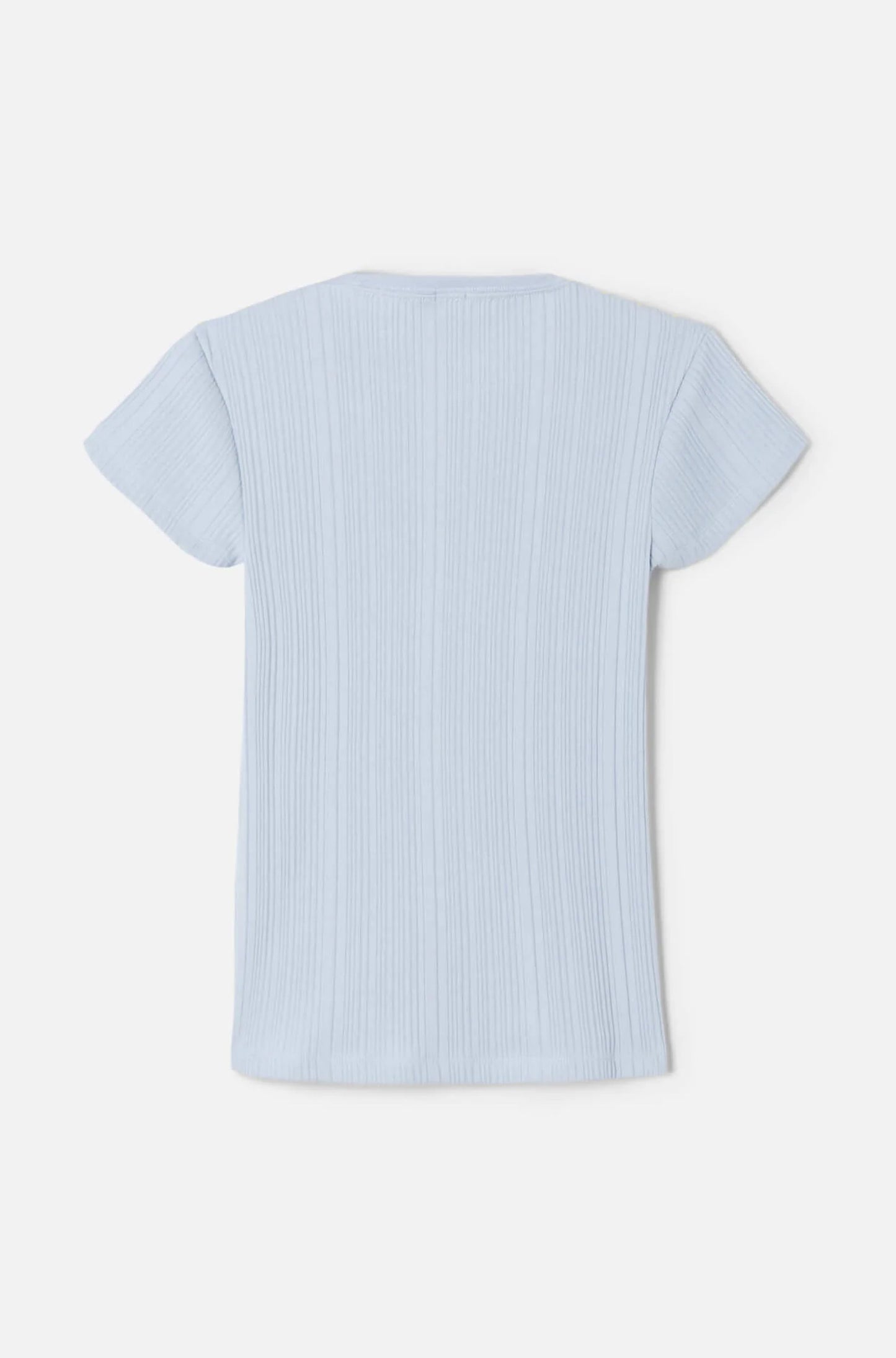 Varigated 60s Slim Tee in Light Blue