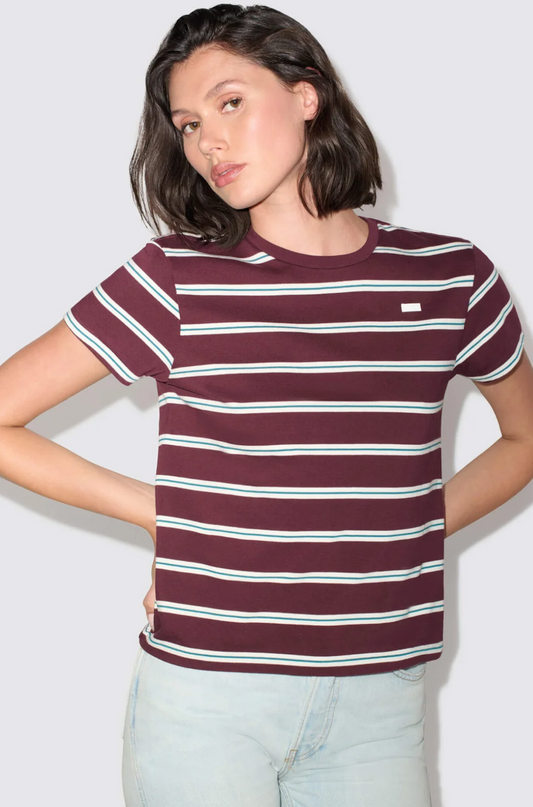 Classic Tee Mulberry Stripe