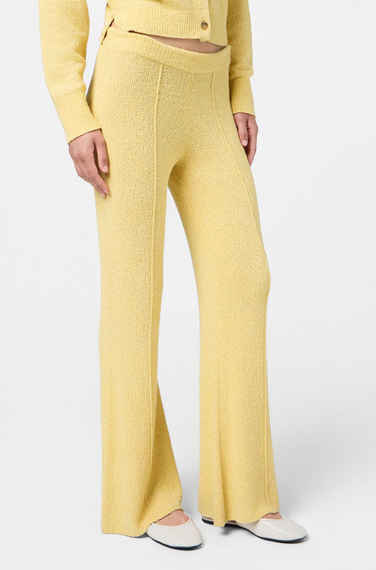 Boucle Flare Pant in Butter