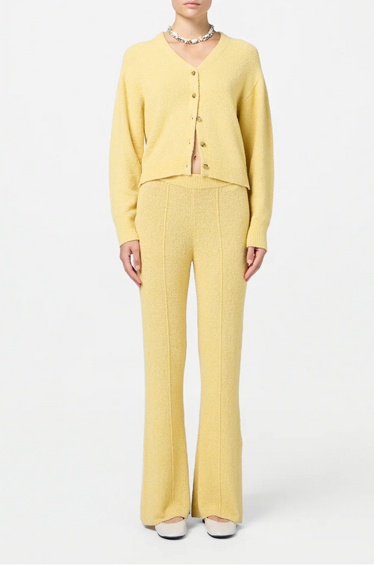 Boucle Flare Pant in Butter