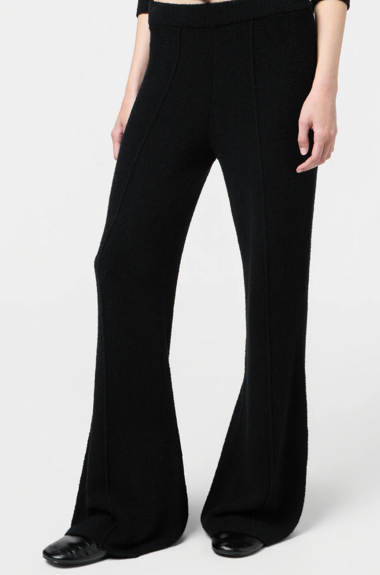 Boucle Flare Pant in Black
