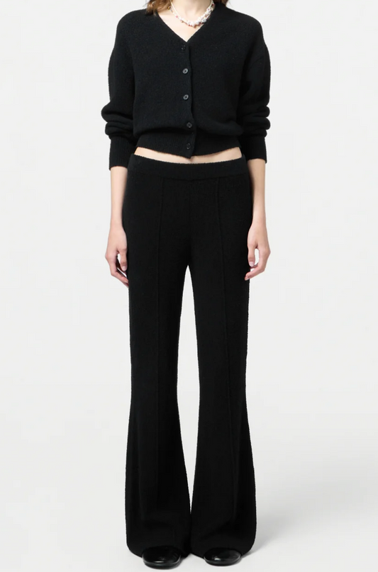 Boucle Flare Pant in Black