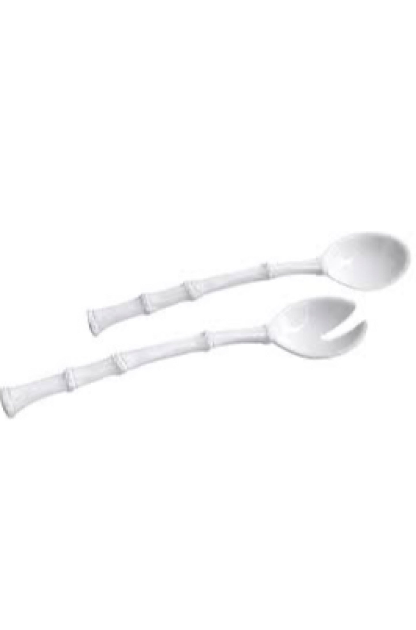 VIDA Bamboo Lg Salad  Servers (White)