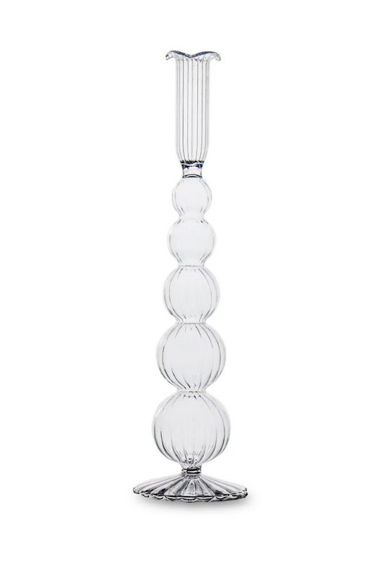 GLASS Cambridge Olivia 12"  Candleholder S2 (Clear)