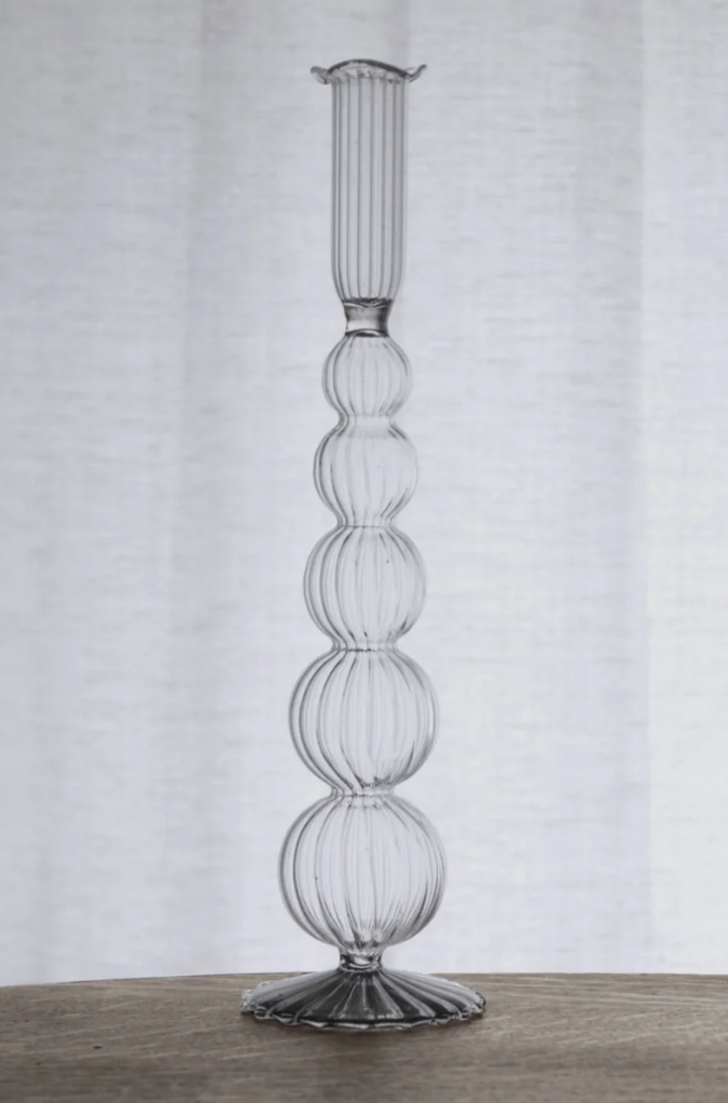 GLASS Cambridge Olivia 12"  Candleholder S2 (Clear)