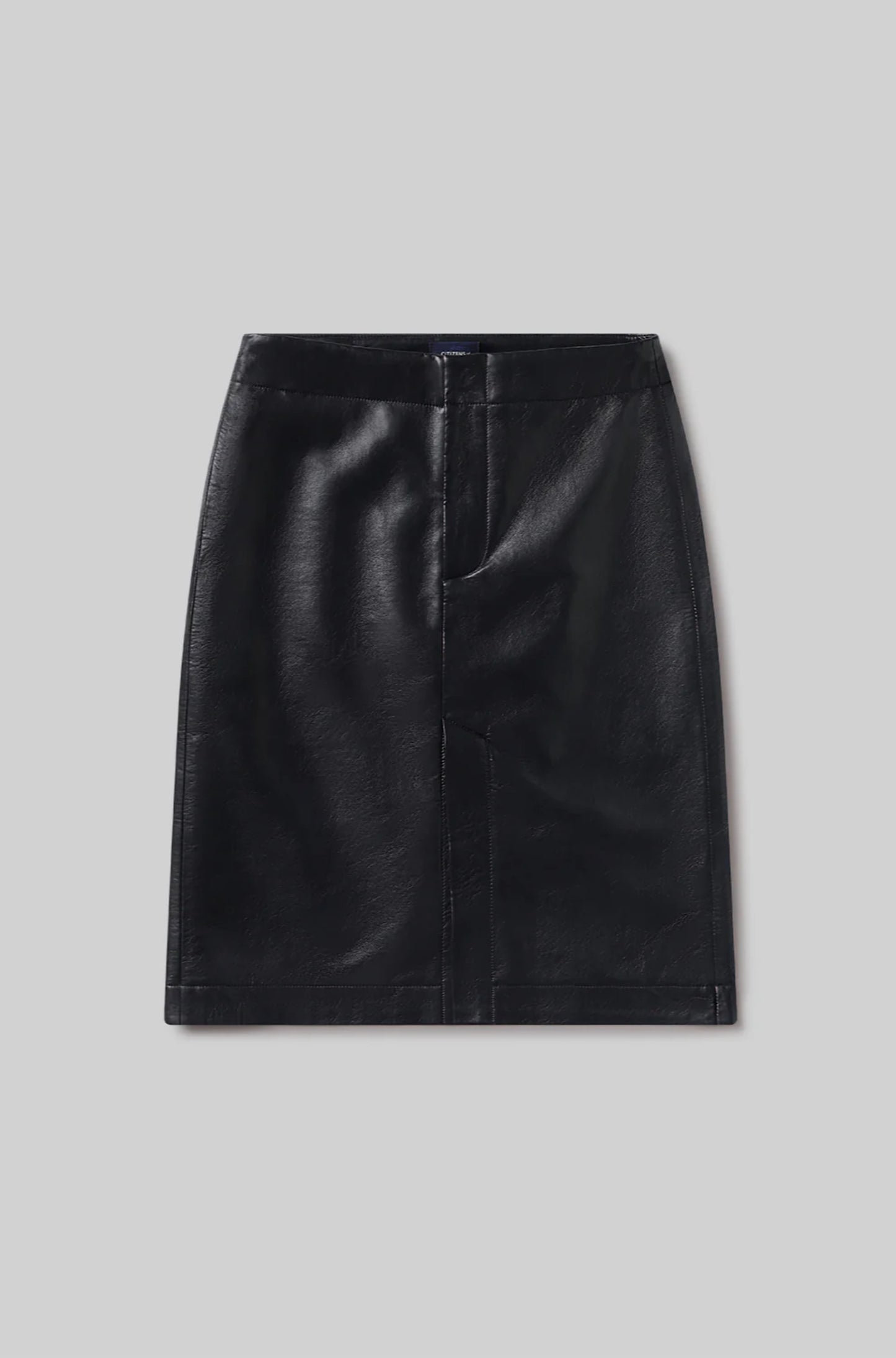 Nara Pencil Skirt Recycled Leather In Black