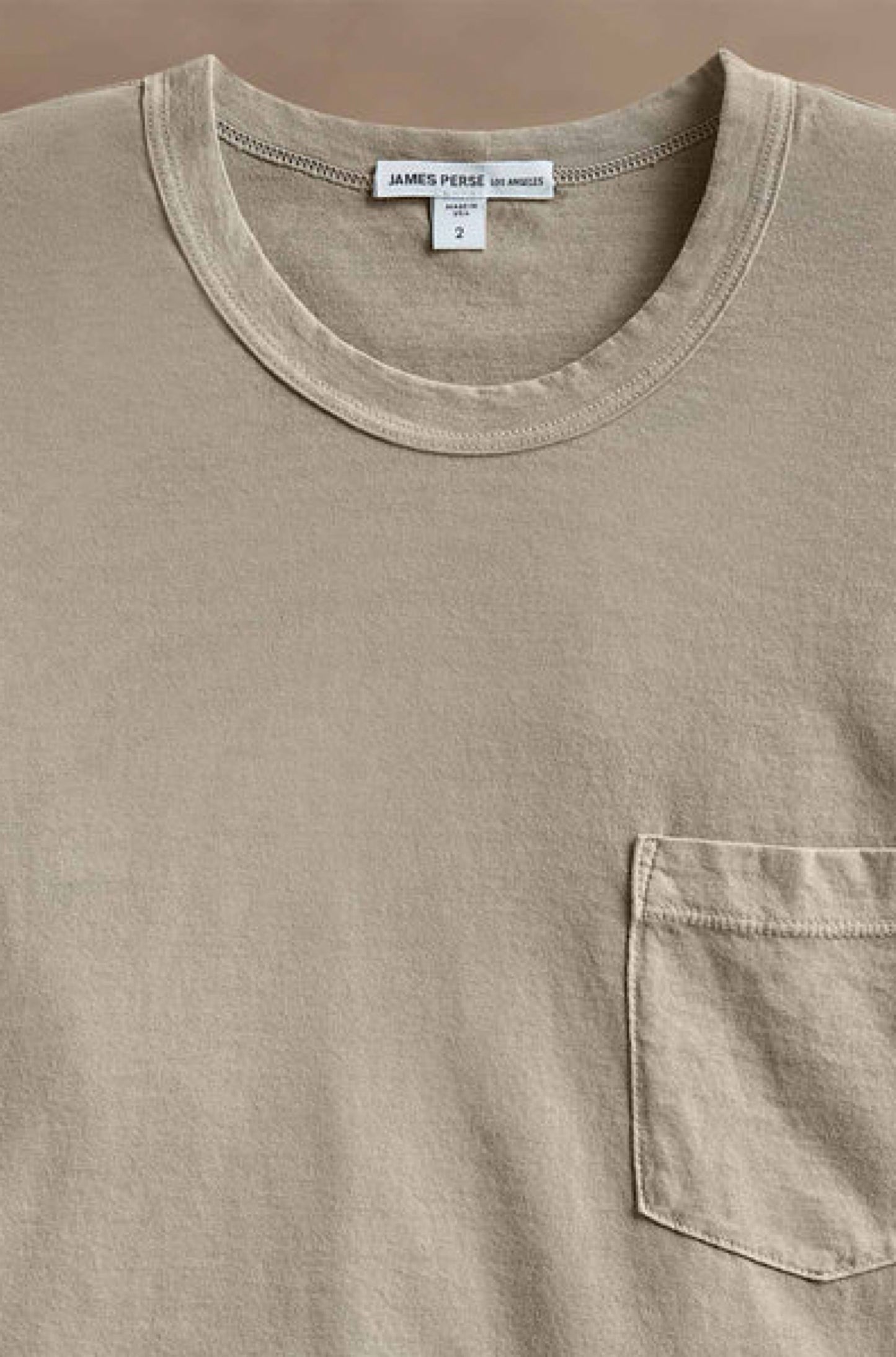 Brushed Jersey Pocket Tee in Overcast