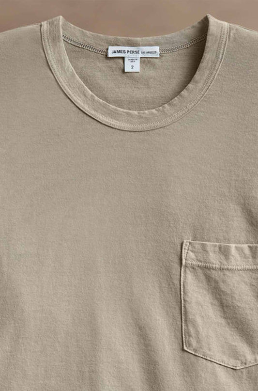 Brushed Jersey Pocket Tee in Overcast