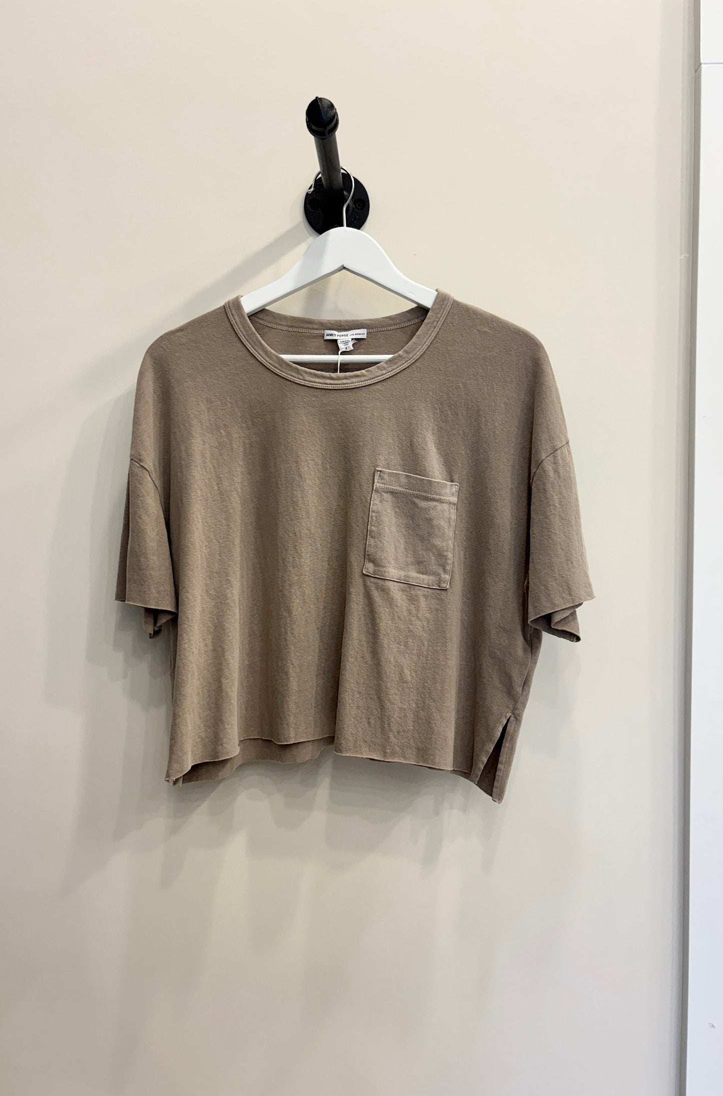 Brushed Jersey Pocket Tee in Overcast