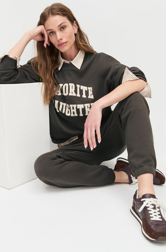 Favorite Daughter Collegiate Sweatshirt in Coffee