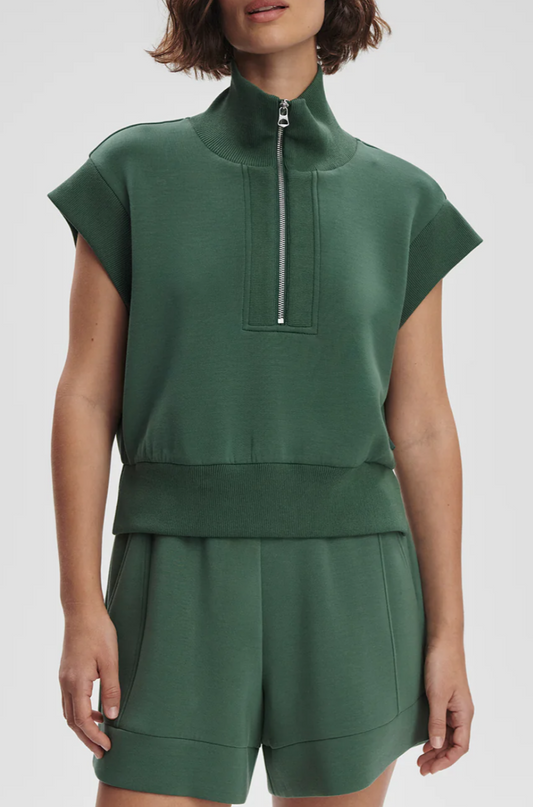 Kelly Half-Zip Sweat in Cilantro