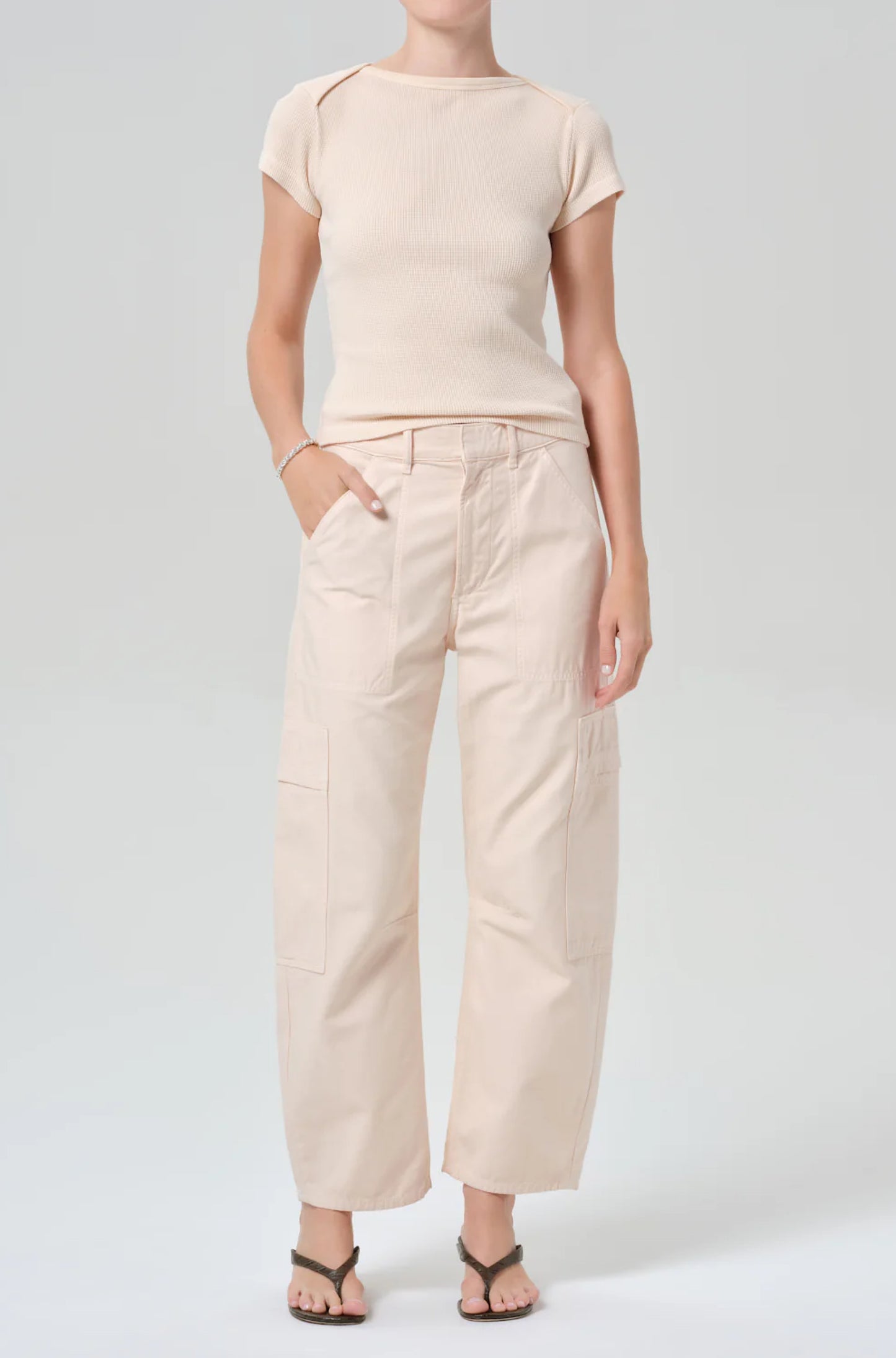 Marcelle Low Slung Cargo in Shrimp