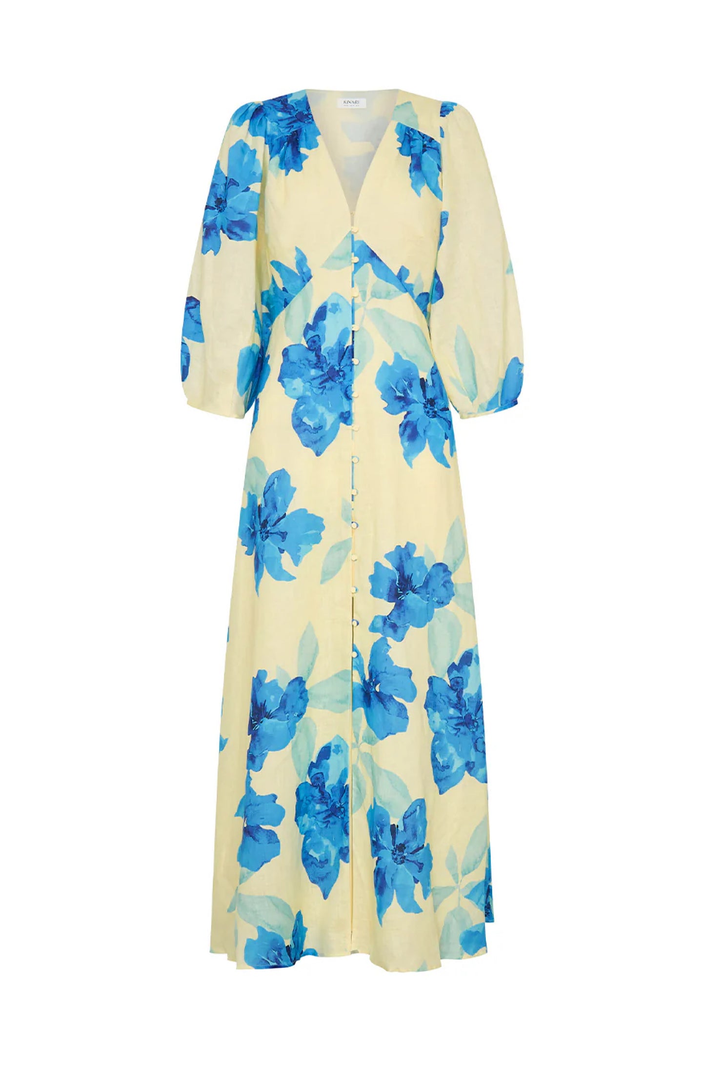 Sophie Maxi Dress Yellow Blue