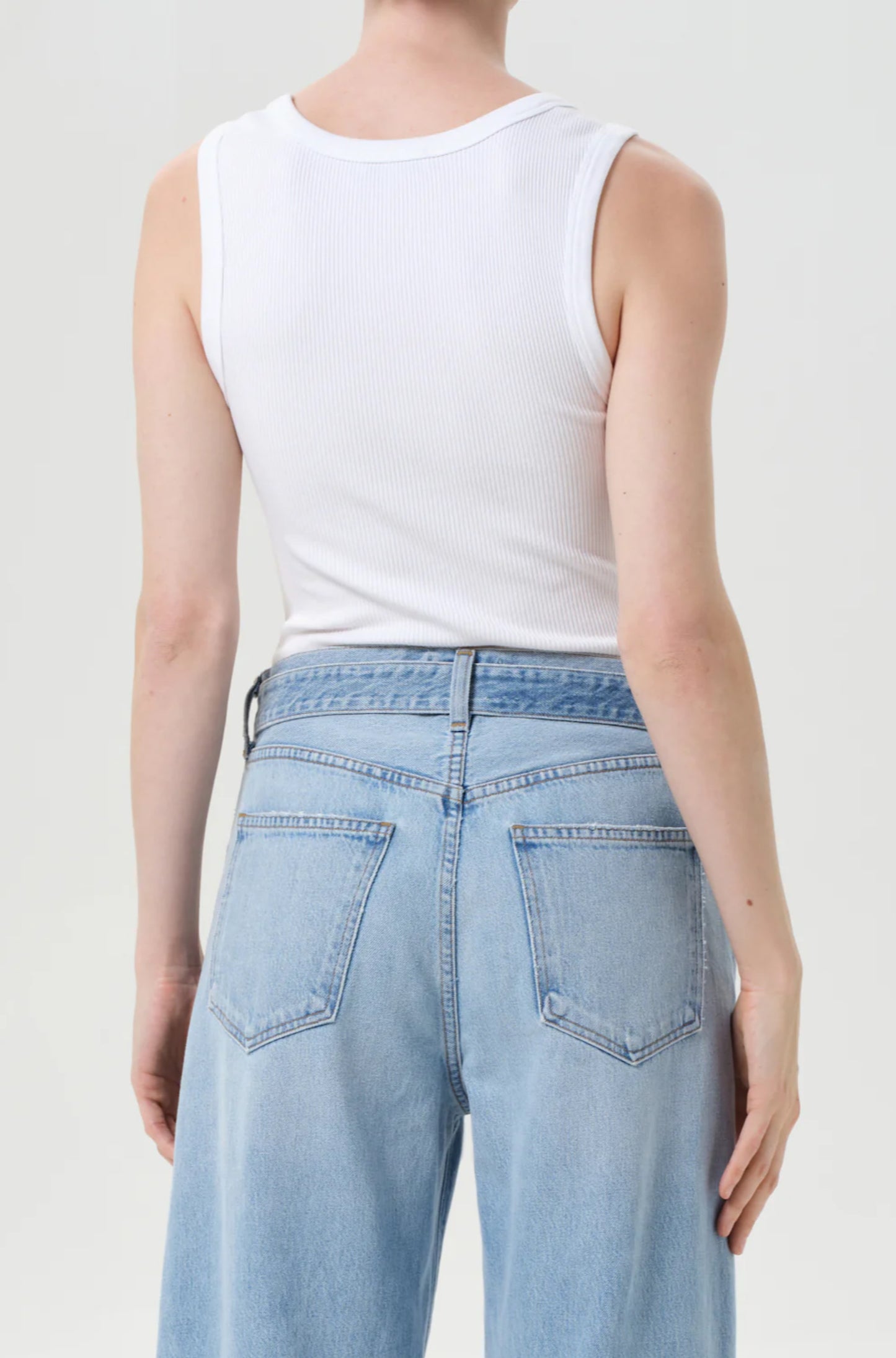 Shrunken Poppy Tank in White