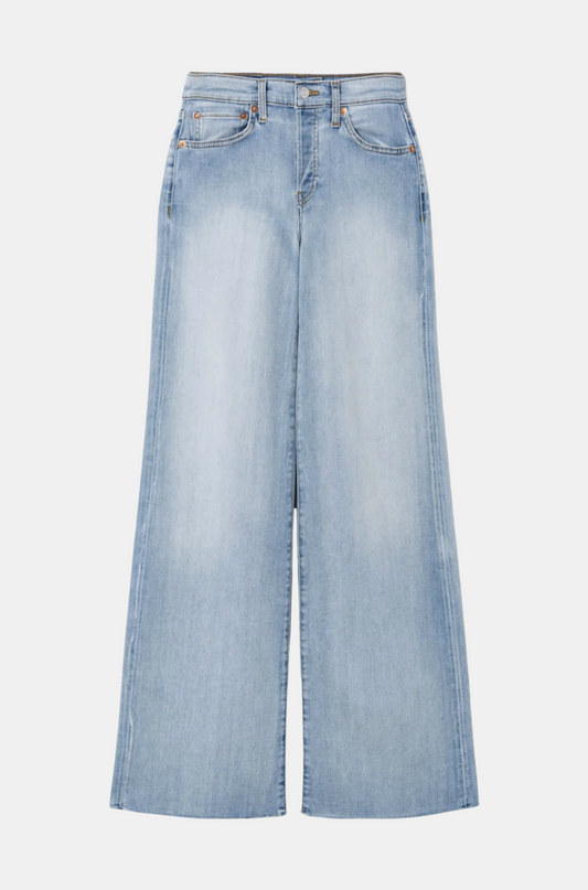 Mid Rise Palazzo Jeans in Cielito