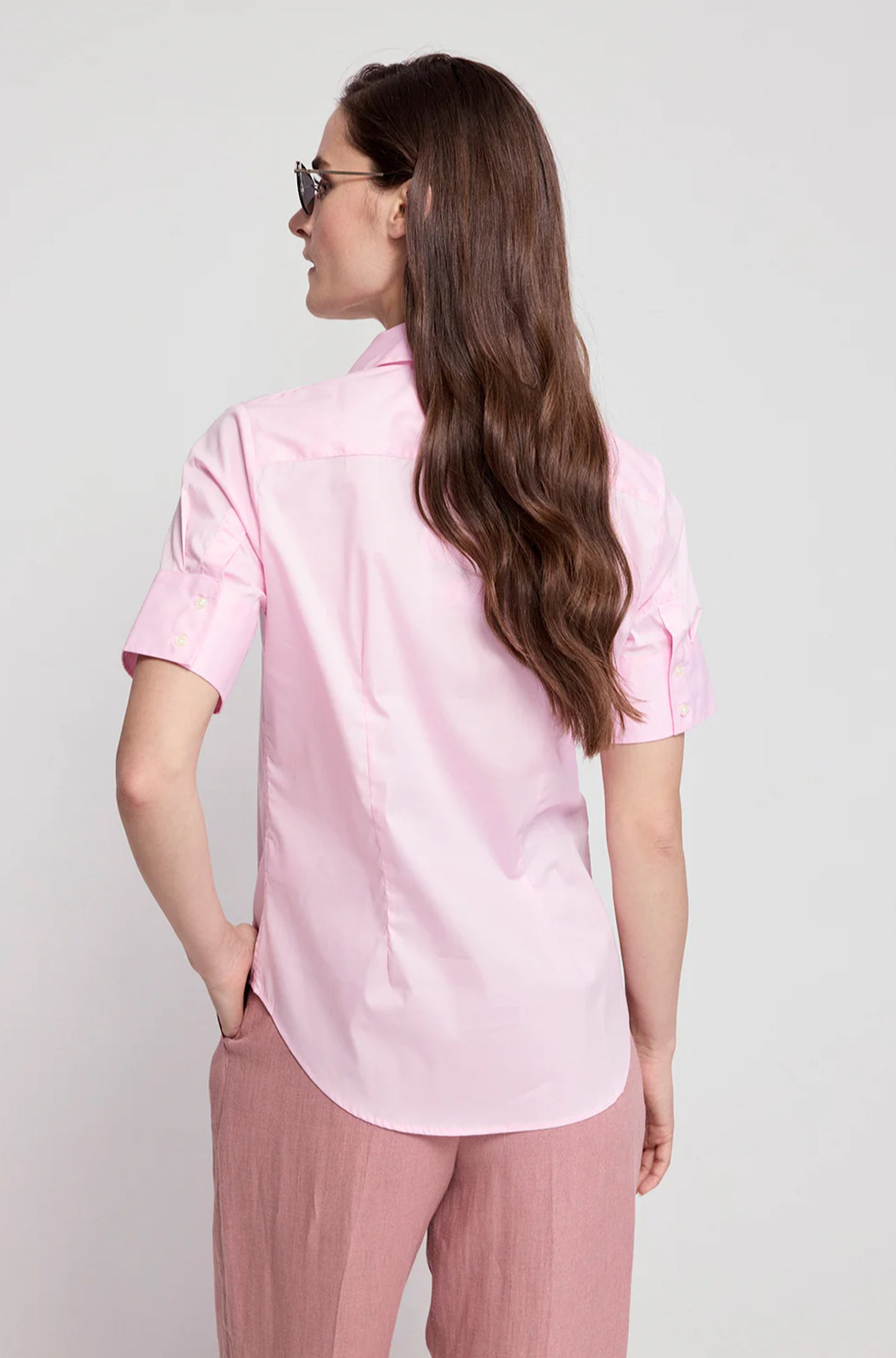 The Short Sleeve Shirt in Light Pink