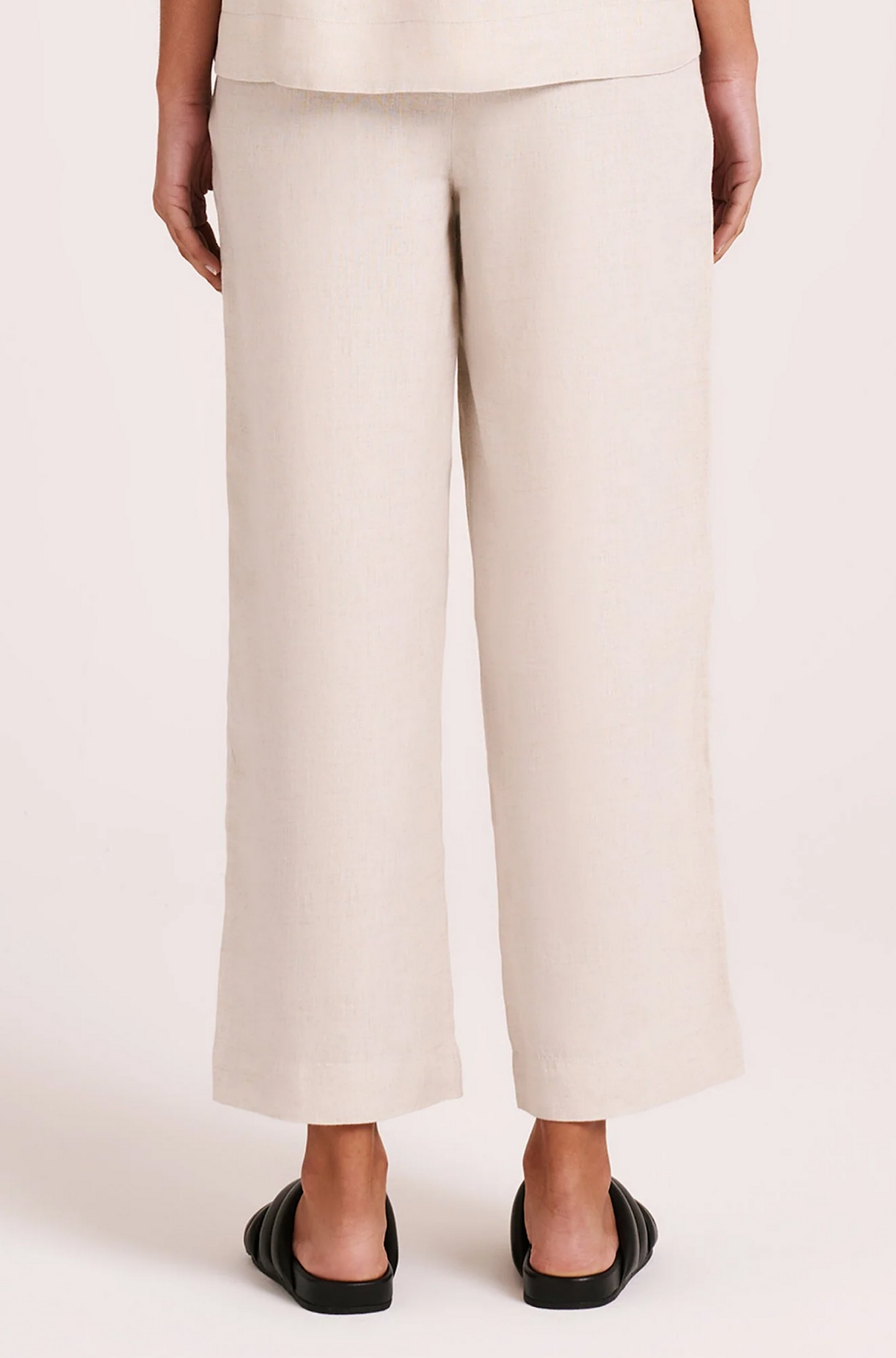 Lounge Linen Crop Pant Natural
