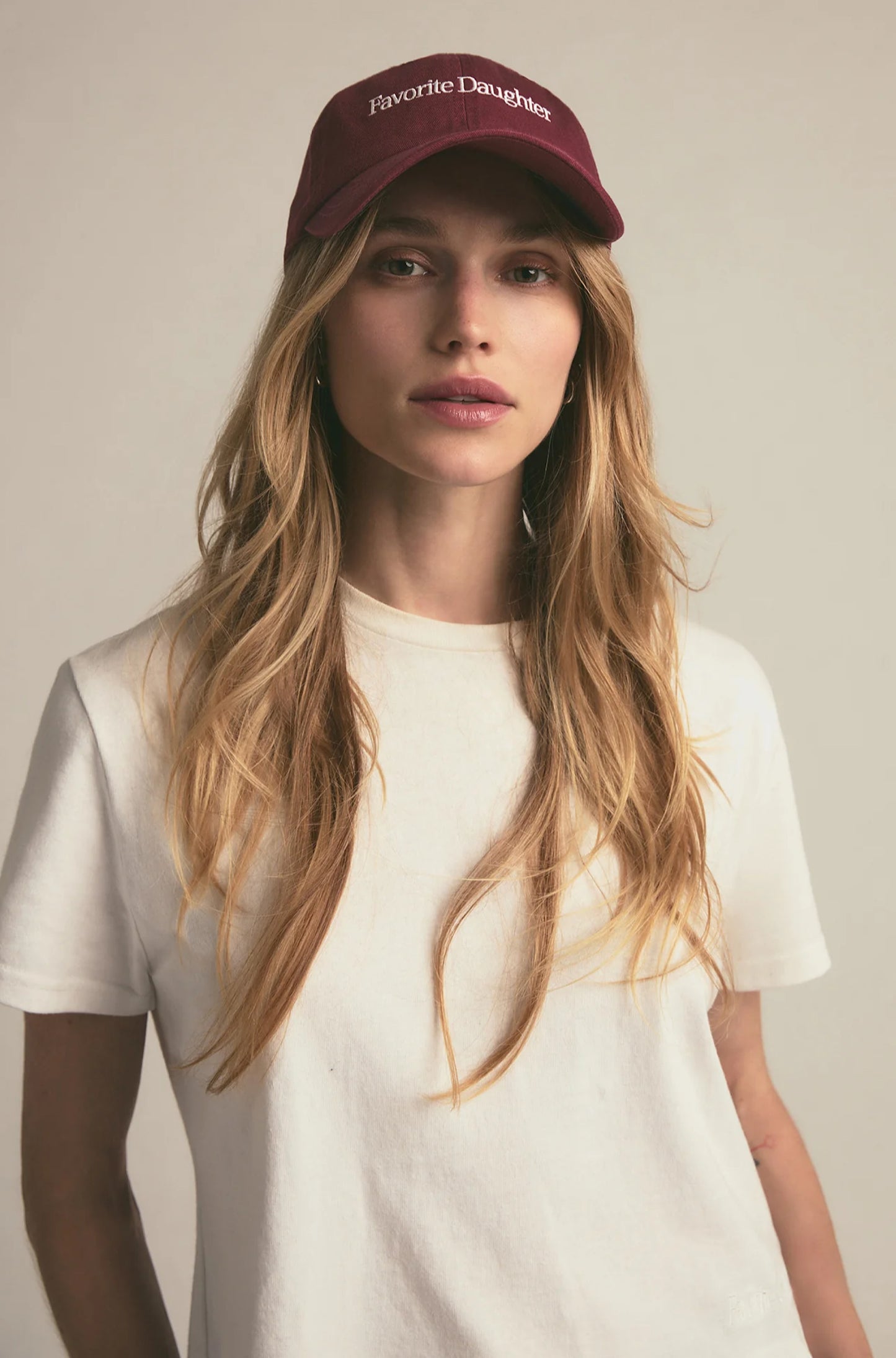 Classic Logo Baseball Hat in Sangria Nights / White