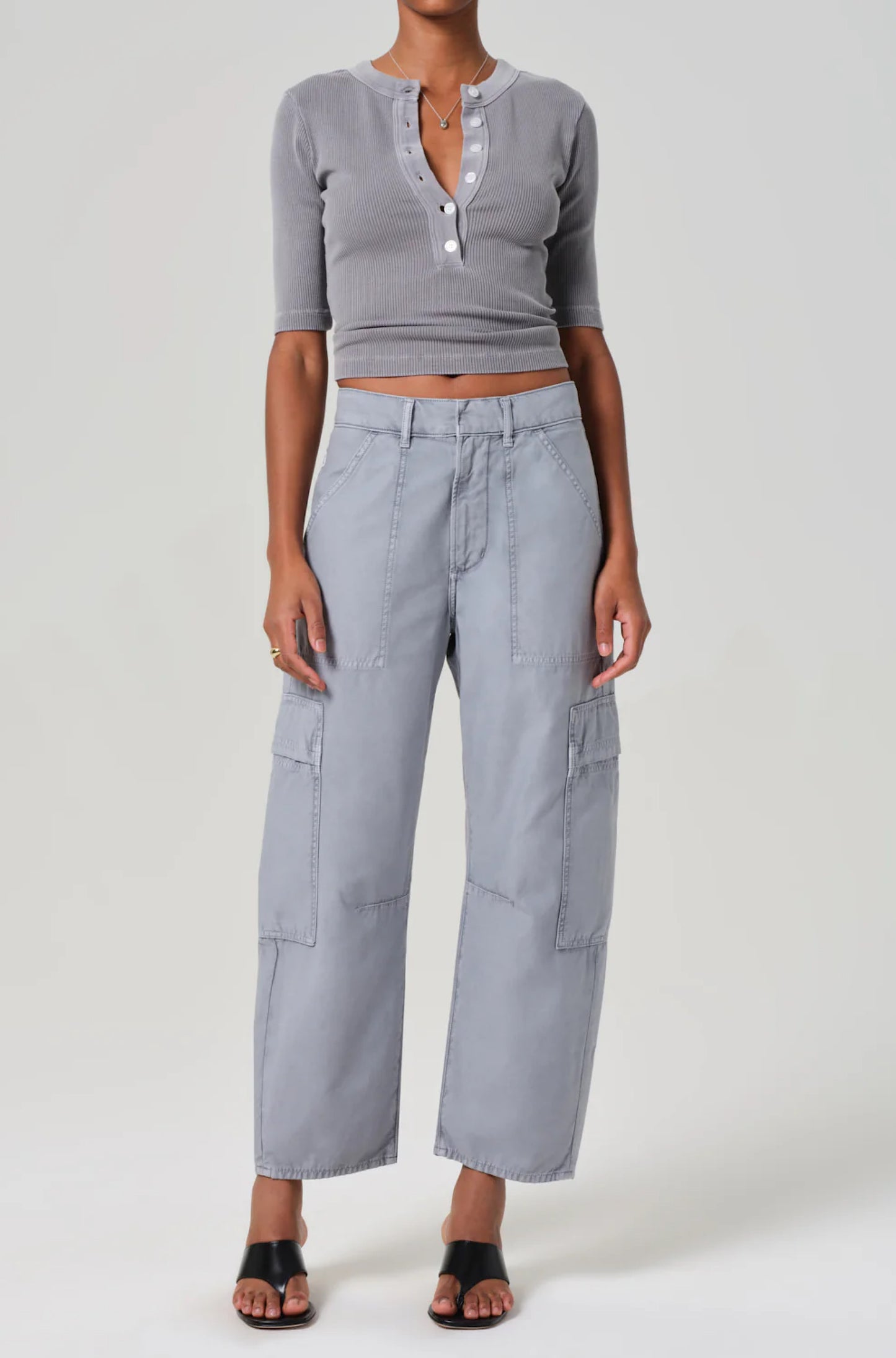Marcelle Low Slung Cargo in Hematite