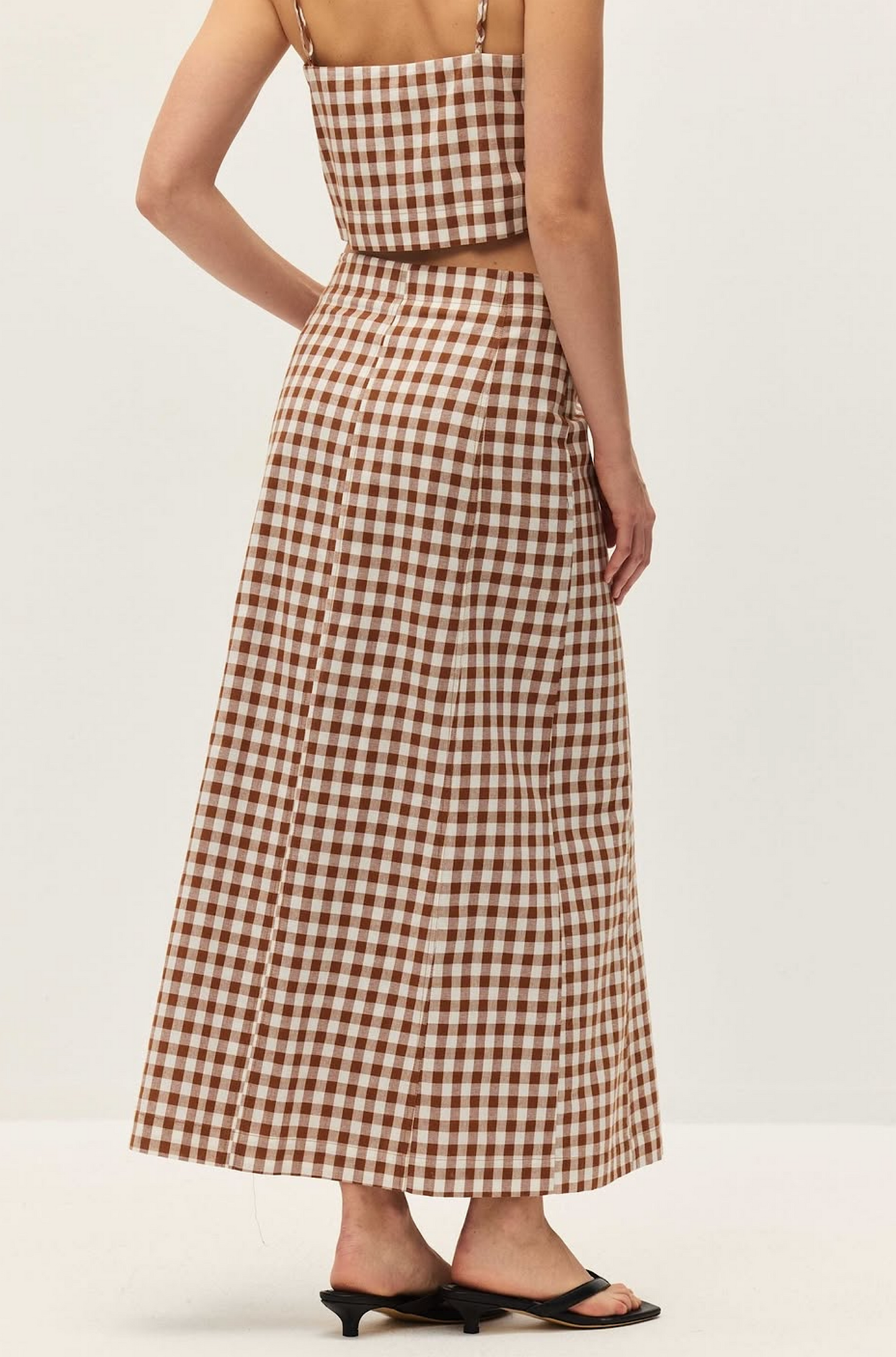 Bianca Skirt in Chestnut Gingham