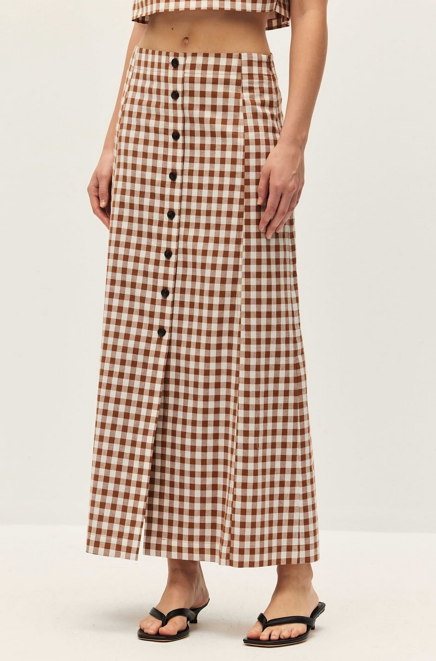 Bianca Skirt in Chestnut Gingham